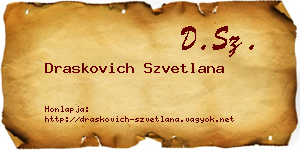 Draskovich Szvetlana névjegykártya